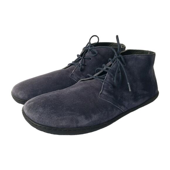 Groundies Milano Urban Barefoot Shoes Boots Size EU 45 US 12 Mens Blue Suede main image 14